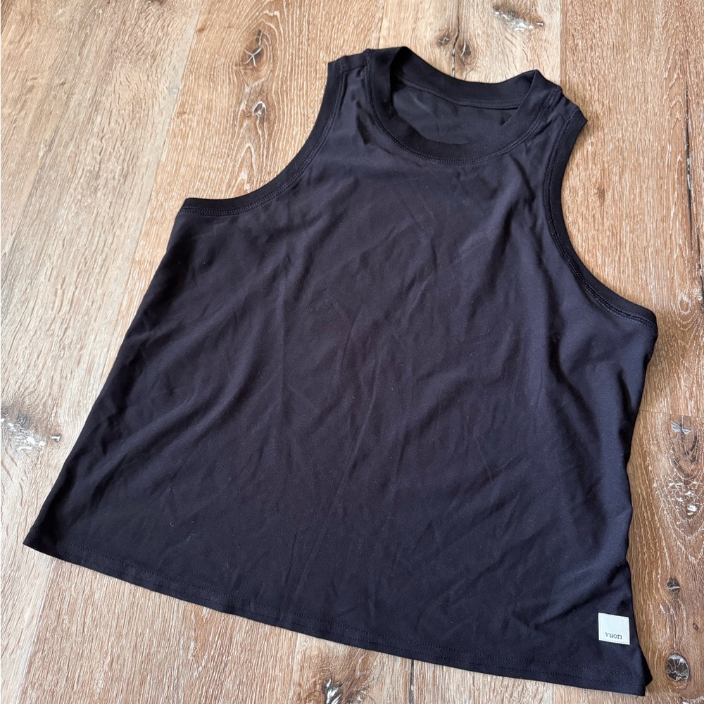 Vuori Women Solid Black Energy Tank Performance Top VW123 Size XS